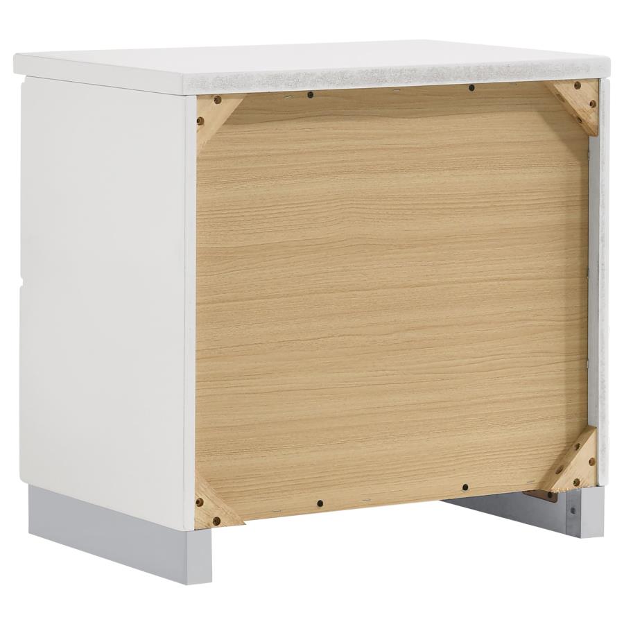 FELICITY 2-DRAWER NIGHTSTAND WHITE HIGH GLOSS