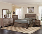 KAUFFMAN 5-PIECE BEDROOM SET WASHED TAUPE