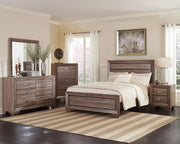 KAUFFMAN 5-PIECE BEDROOM SET WASHED TAUPE