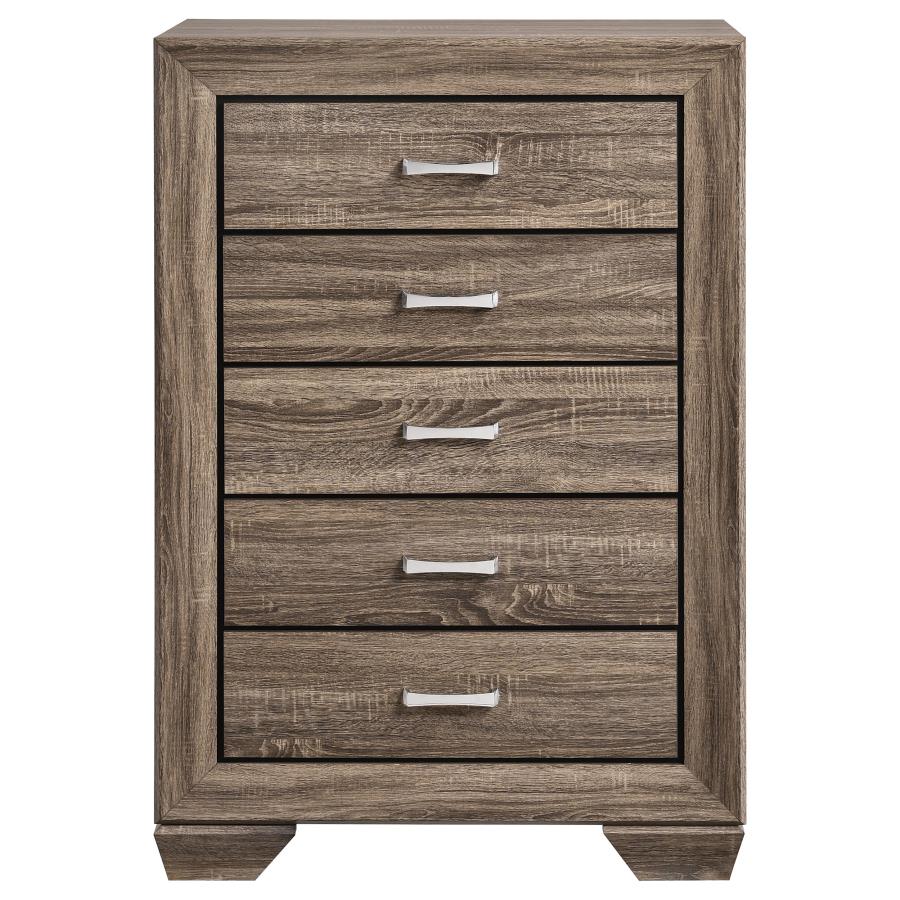 KAUFFMAN 5-DRAWER BEDROOM CHEST WASHED TAUPE