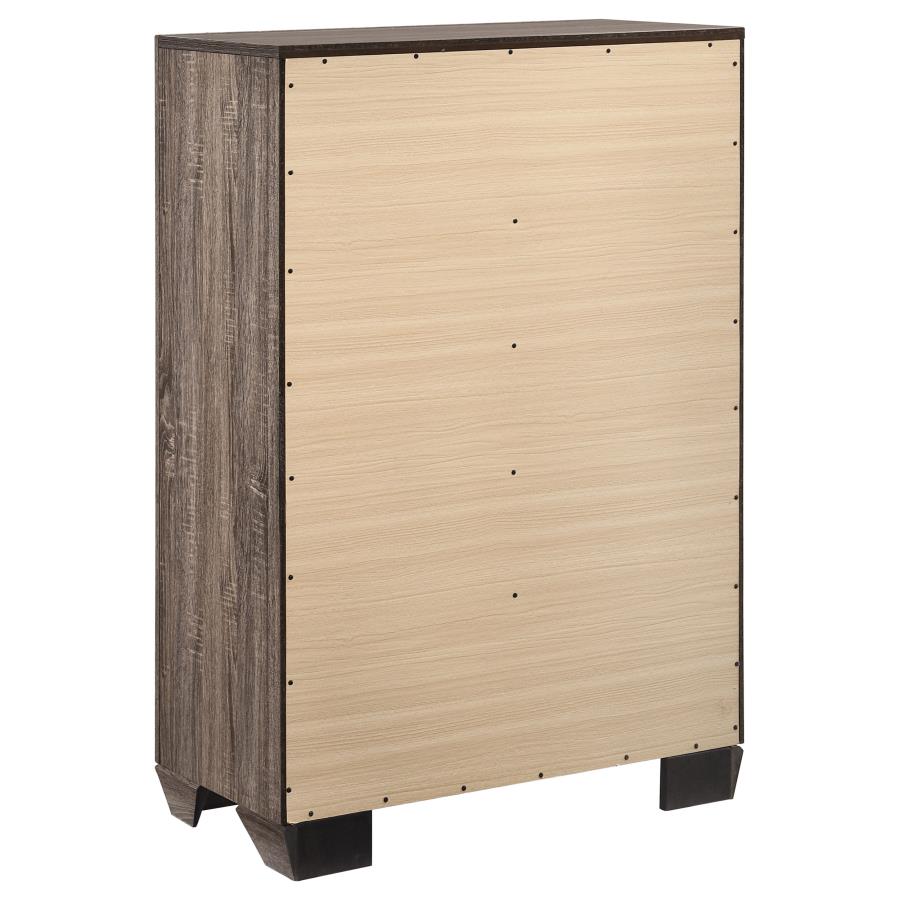 KAUFFMAN 5-DRAWER BEDROOM CHEST WASHED TAUPE