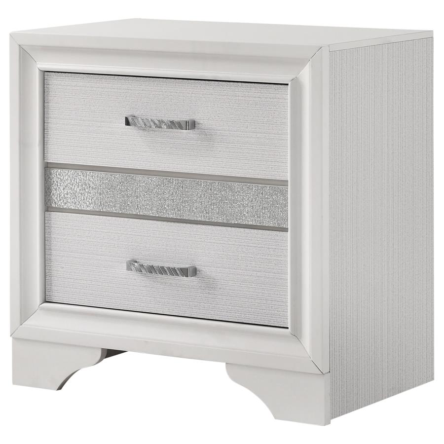 MIRANDA 3-DRAWER NIGHTSTAND WHITE
