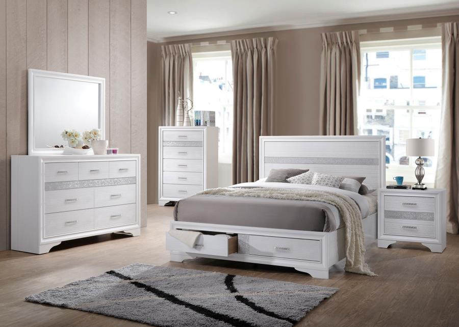 MIRANDA 3-DRAWER NIGHTSTAND WHITE