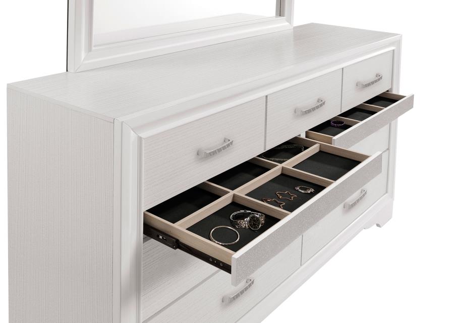 MIRANDA 9-DRAWER DRESSER WHITE