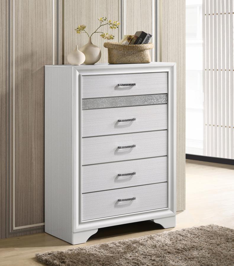 MIRANDA 6-DRAWER BEDROOM CHEST WHITE