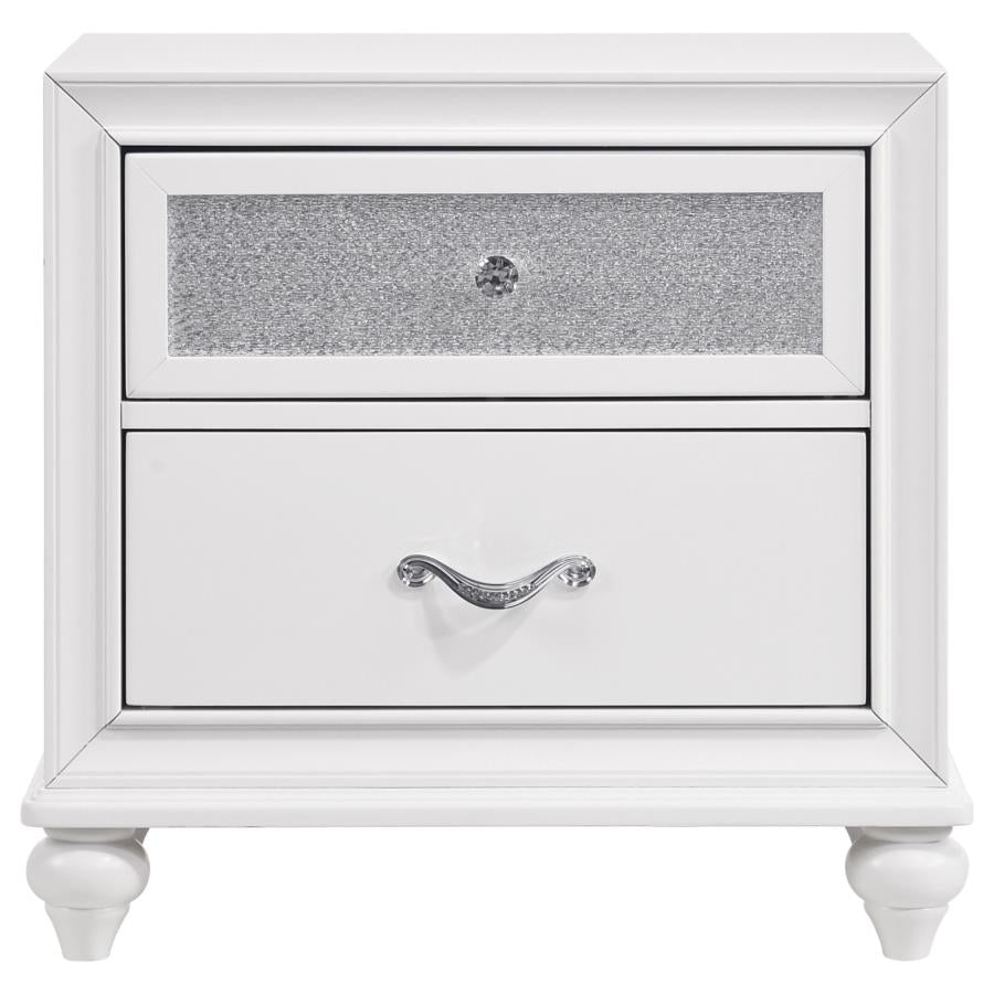BARZINI 2-DRAWER NIGHTSTAND WHITE