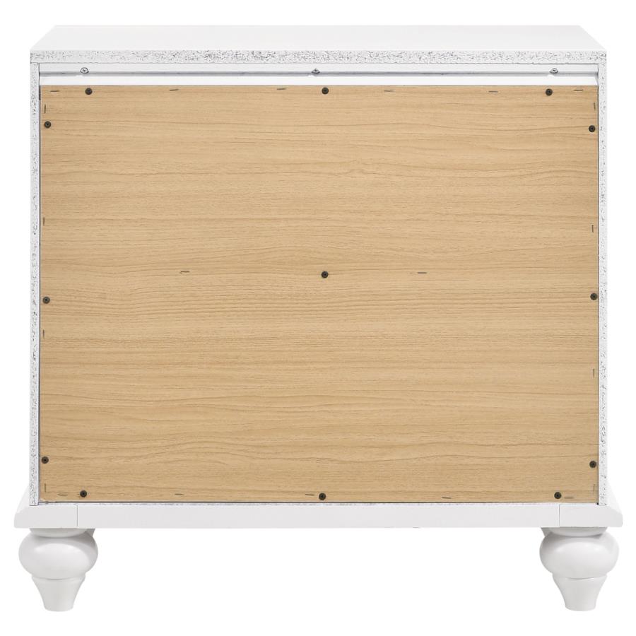 BARZINI 2-DRAWER NIGHTSTAND WHITE