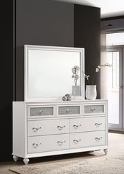BARZINI 7-DRAWER DRESSER WITH MIRROR WHITE