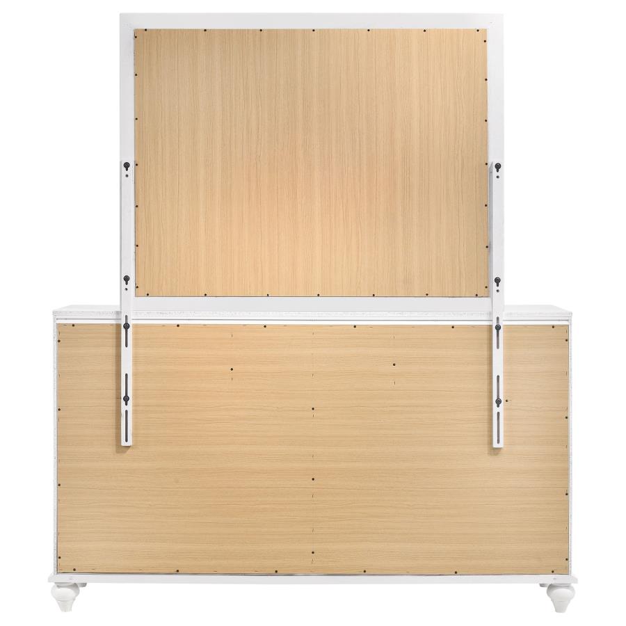 BARZINI 7-DRAWER DRESSER WITH MIRROR WHITE