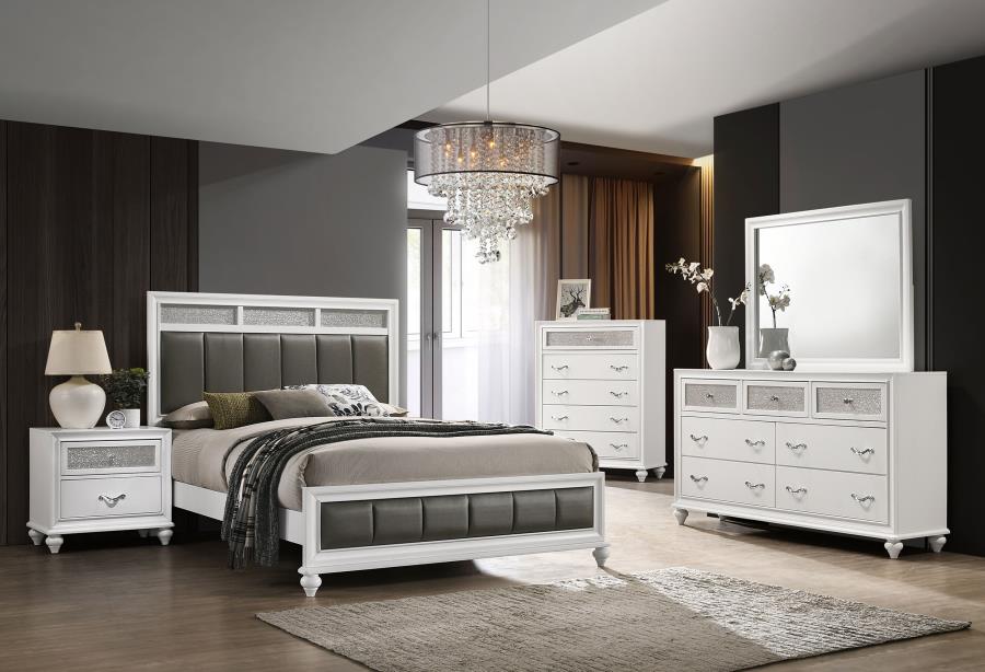 BARZINI 7-DRAWER DRESSER WITH MIRROR WHITE