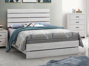 BRANTFORD WOOD QUEEN PANEL BED COASTAL WHITE