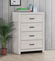 BRANTFORD 4-DRAWER BEDROOM CHEST COASTAL WHITE