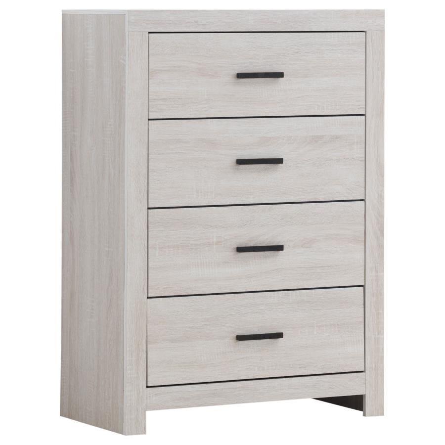 BRANTFORD 4-DRAWER BEDROOM CHEST COASTAL WHITE
