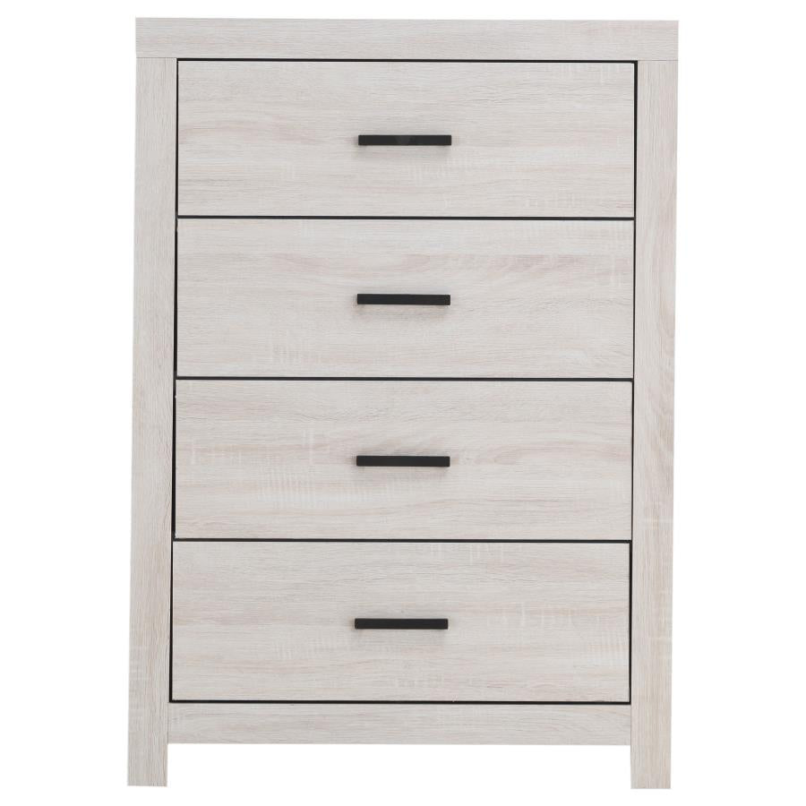 BRANTFORD 4-DRAWER BEDROOM CHEST COASTAL WHITE
