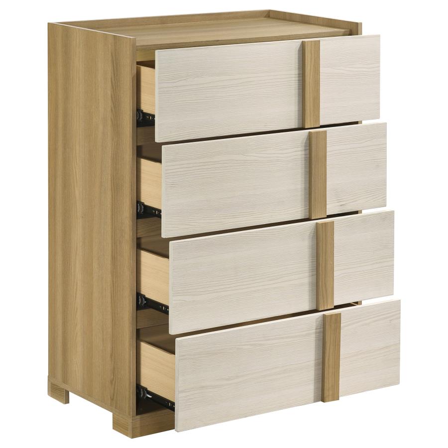 HYLAND 4-DRAWER CHEST OF DRAWERS NATURAL