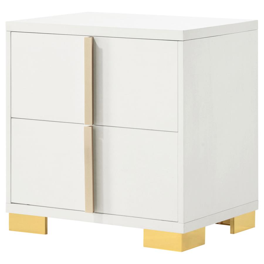 MARCELINE 2-DRAWER NIGHTSTAND WHITE