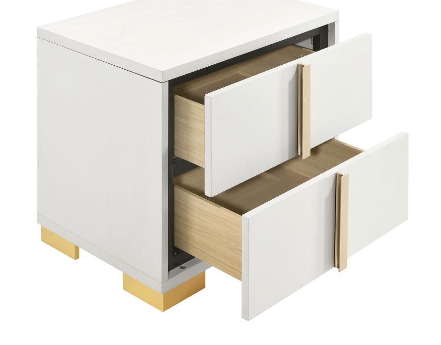 MARCELINE 2-DRAWER NIGHTSTAND WHITE