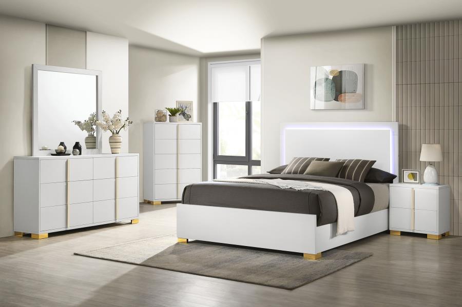 MARCELINE 2-DRAWER NIGHTSTAND WHITE