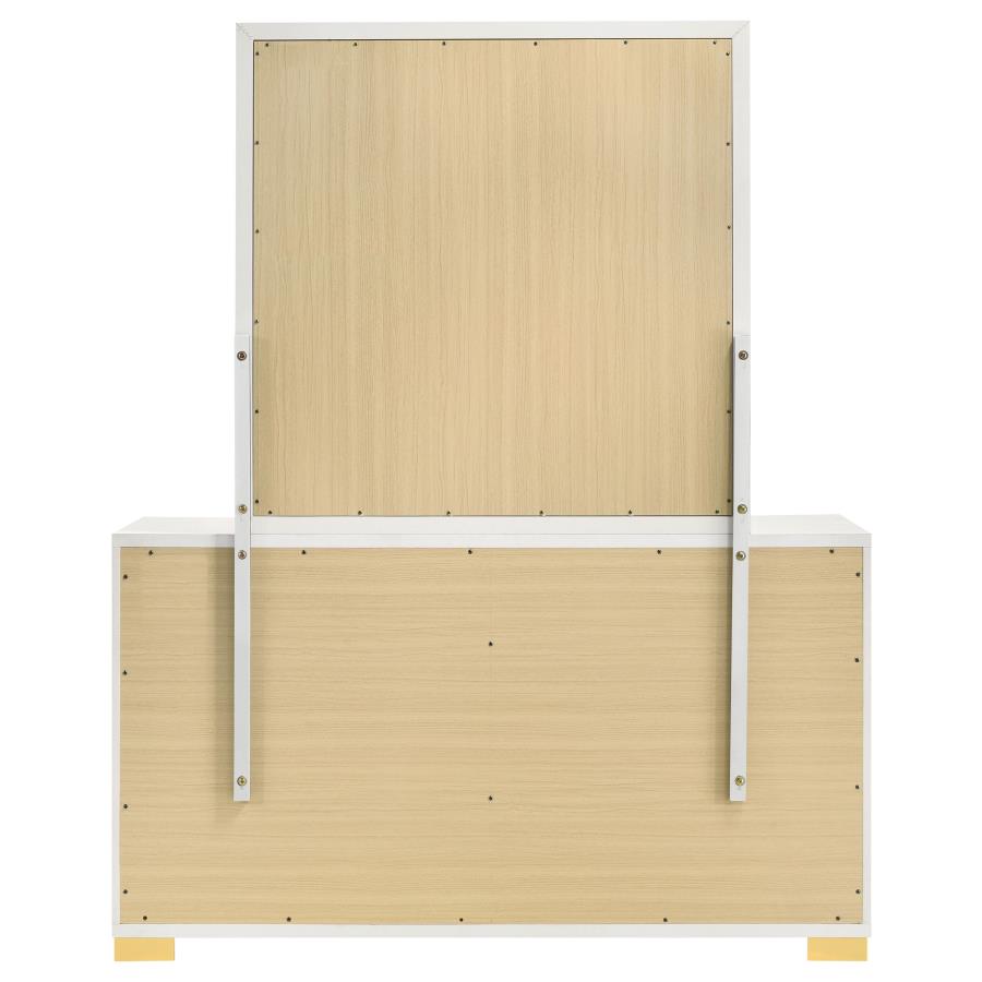 MARCELINE 6-DRAWER DRESSER WITH MIRROR WHITE