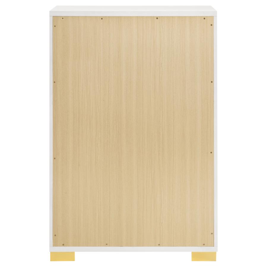 MARCELINE 5-DRAWER BEDROOM CHEST WHITE
