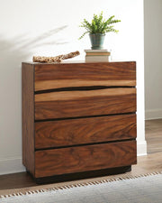 WINSLOW 4-DRAWER BEDROOM CHEST SMOKEY WALNUT