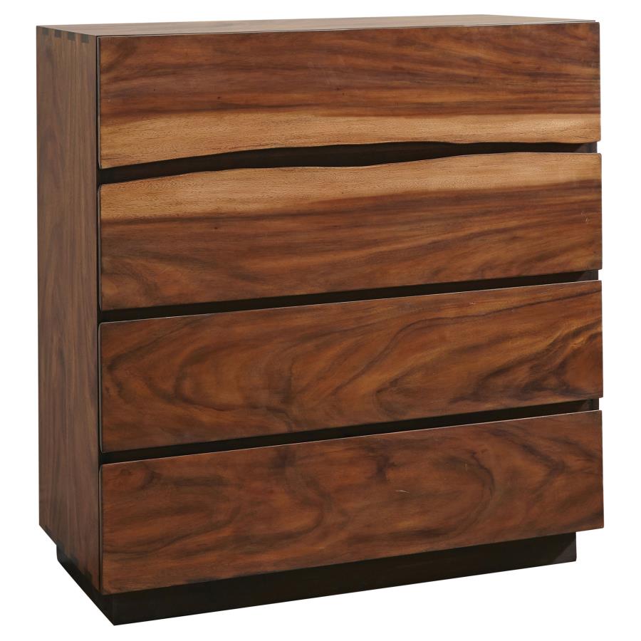 WINSLOW 4-DRAWER BEDROOM CHEST SMOKEY WALNUT