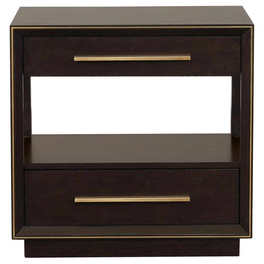 DURANGO 2-DRAWER NIGHTSTAND SMOKED PEPPERCORN