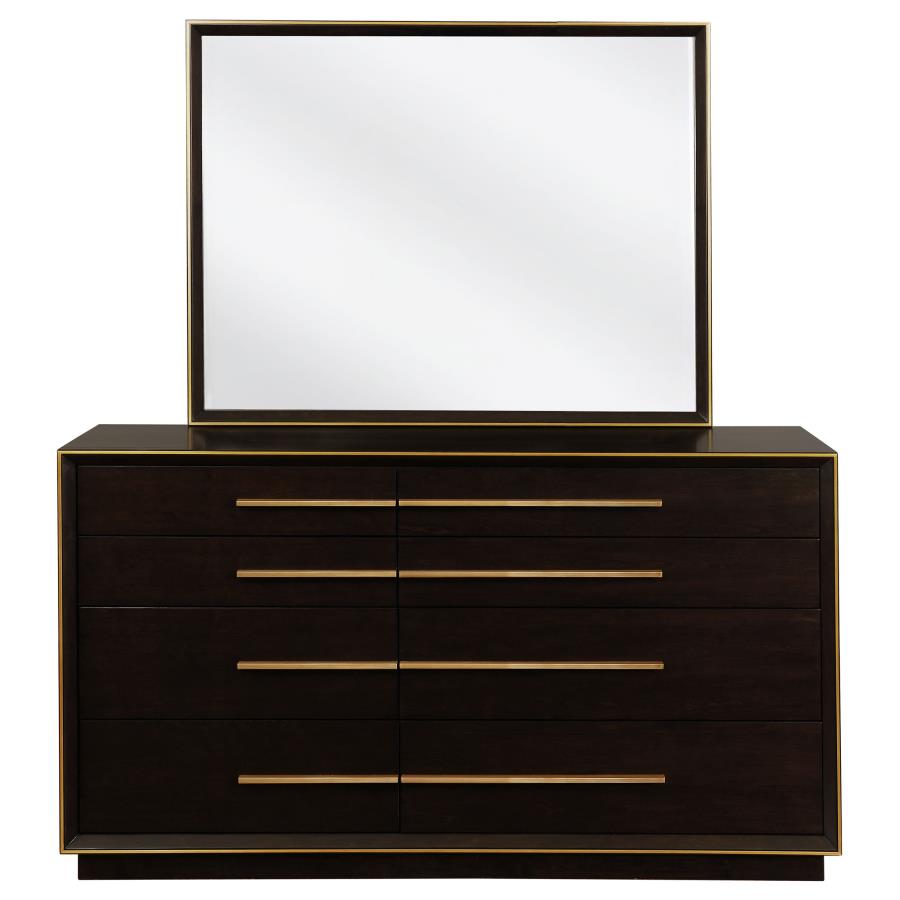 DURANGO 8-DRAWER DRESSER WITH MIRROR SMOKED PEPPERCORN