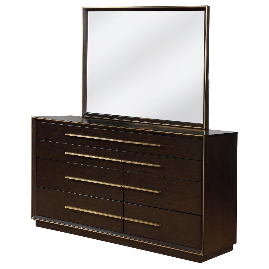 DURANGO 8-DRAWER DRESSER WITH MIRROR SMOKED PEPPERCORN