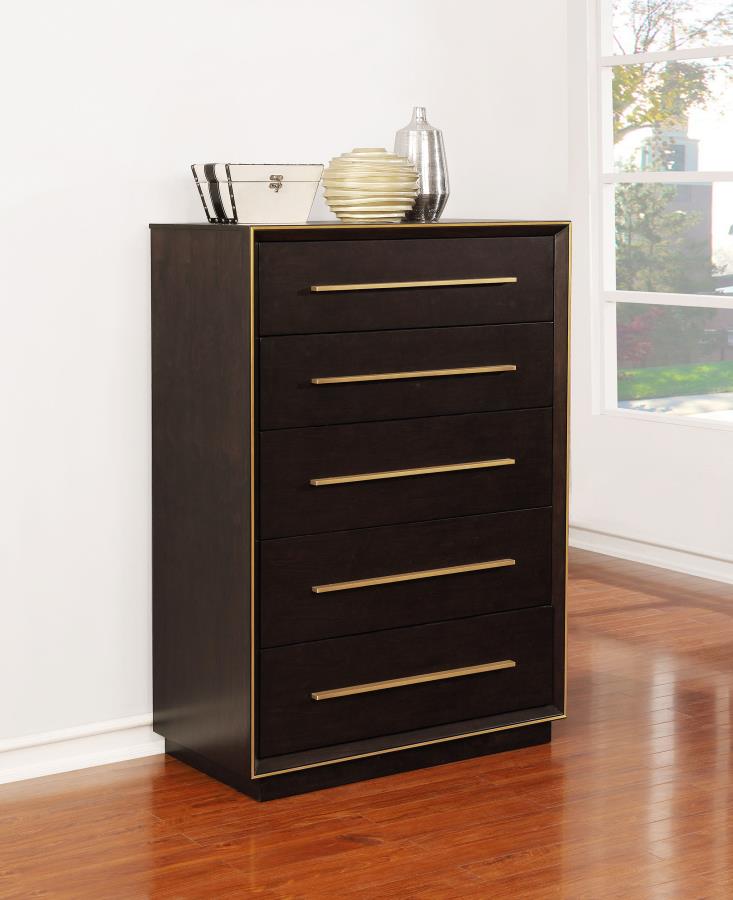 DURANGO 5-DRAWER BEDROOM CHEST SMOKED PEPPERCORN