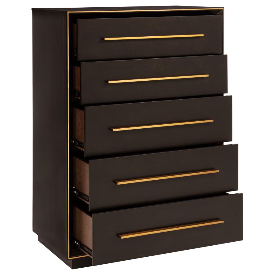 DURANGO 5-DRAWER BEDROOM CHEST SMOKED PEPPERCORN