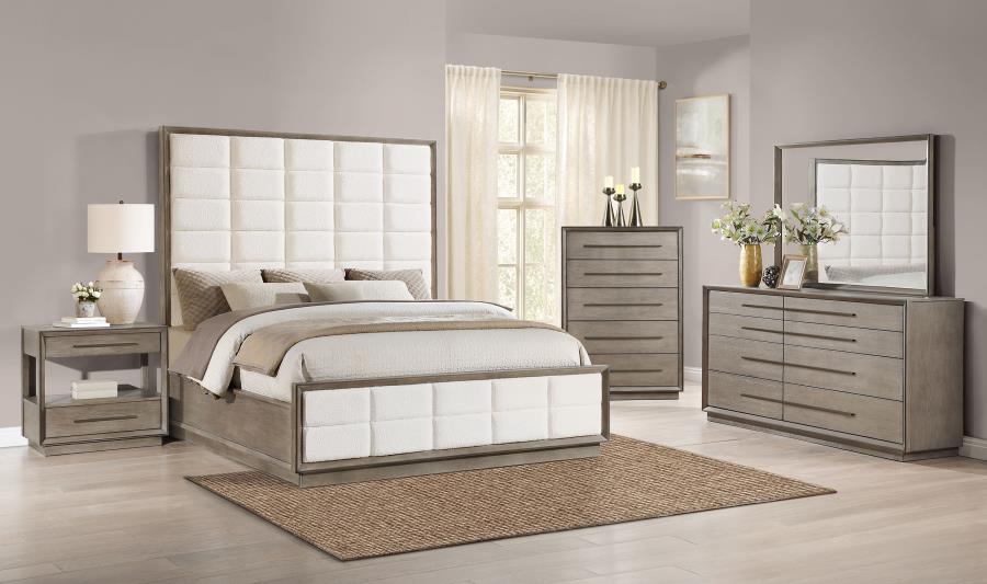 DURANGO 5-PIECE BEDROOM SET TAUPE OAK