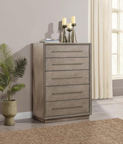 DURANGO 5-DRAWER BEDROOM CHEST TAUPE OAK
