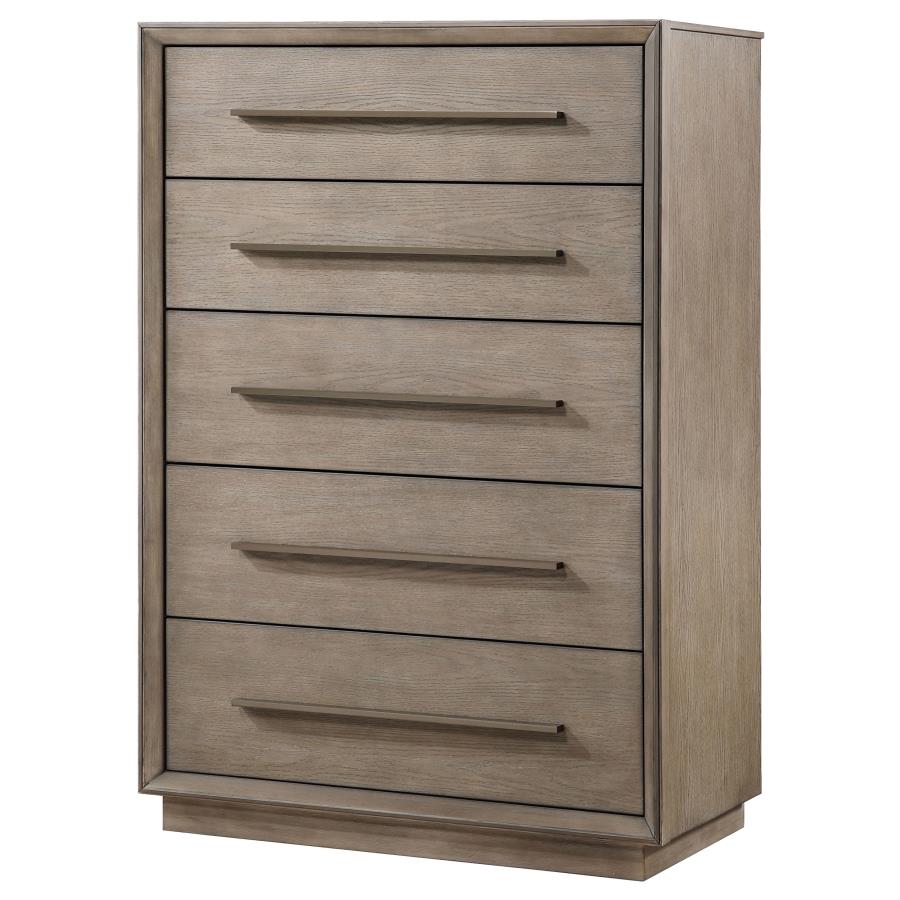 DURANGO 5-DRAWER BEDROOM CHEST TAUPE OAK