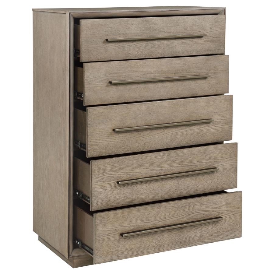 DURANGO 5-DRAWER BEDROOM CHEST TAUPE OAK