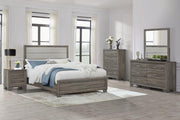 WRIGHT 5-PIECE BEDROOM SET BROWN OAK