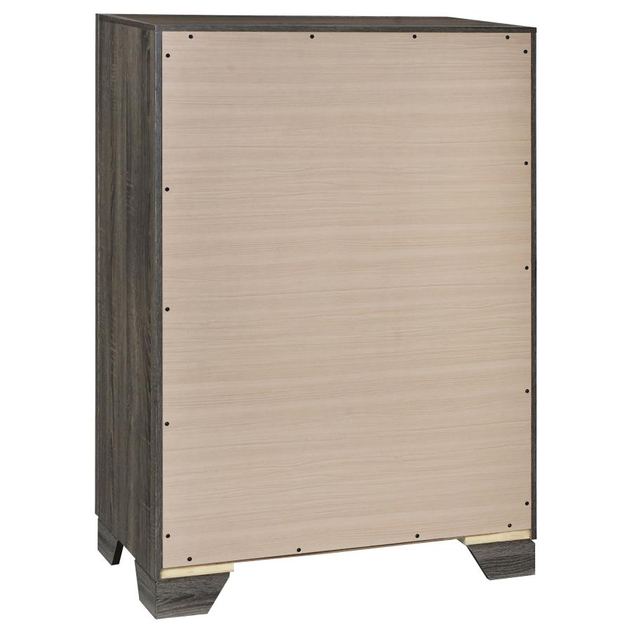 WRIGHT 4-DRAWER CHEST OF DRAWERS BROWN OAK