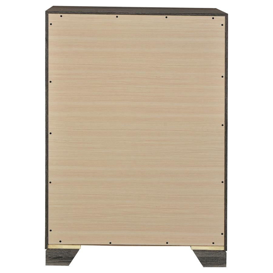 WRIGHT 4-DRAWER CHEST OF DRAWERS BROWN OAK