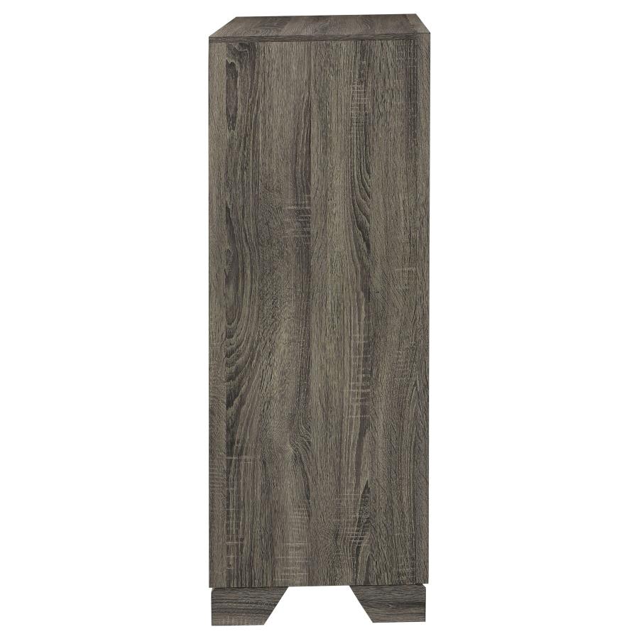 WRIGHT 4-DRAWER CHEST OF DRAWERS BROWN OAK