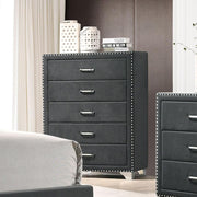 MELODY 5-DRAWER BEDROOM CHEST GREY