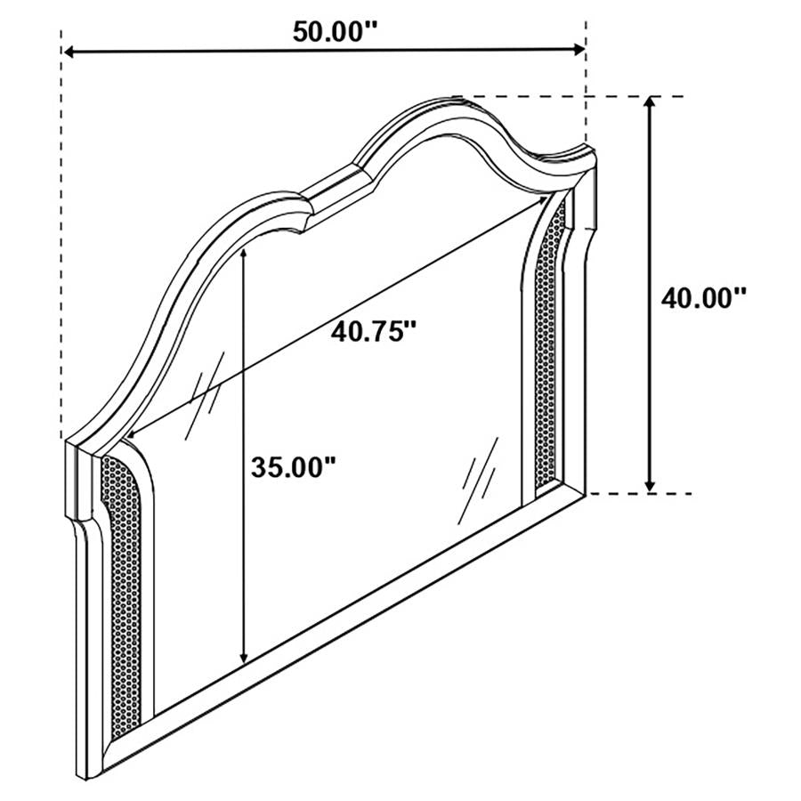 EVANGELINE 5-PIECE BEDROOM SET SILVER OAK