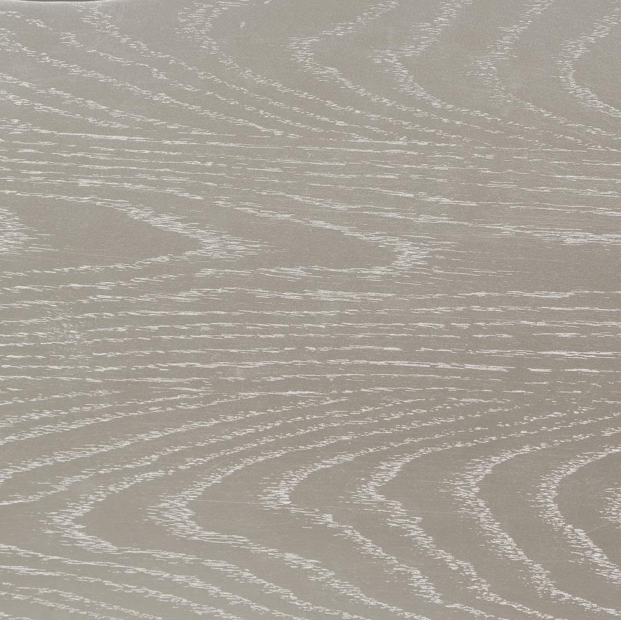EVANGELINE CURVED FABRIC UPHOLSTERED BENCH SILVER OAK