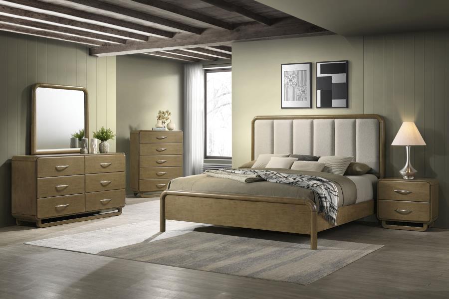 AMSBURY 2-DRAWER NIGHTSTAND BEDSIDE TABLE NUTMEG
