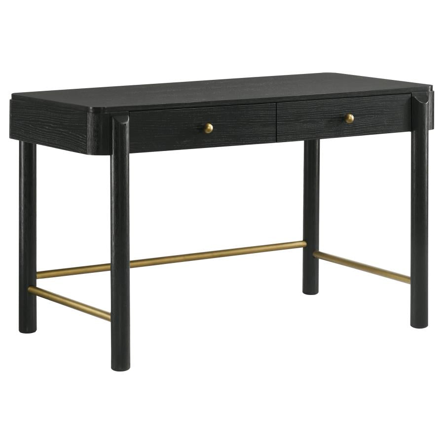 ARINI 2-PIECE MAKEUP VANITY TABLE AND MIRROR SET BLACK