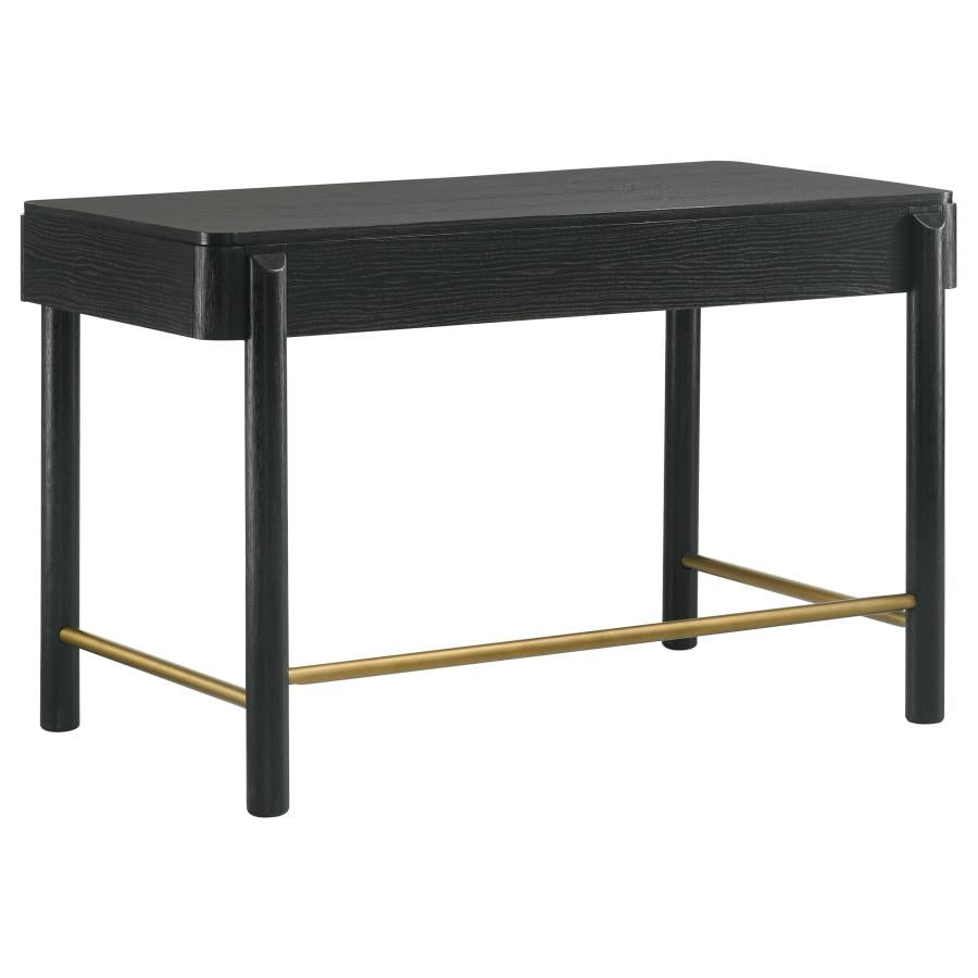 ARINI 2-PIECE MAKEUP VANITY TABLE AND MIRROR SET BLACK