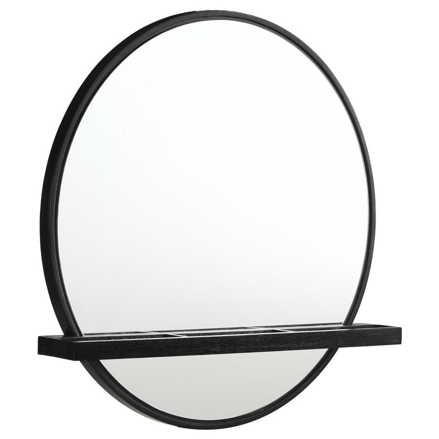 ARINI 2-PIECE MAKEUP VANITY TABLE AND MIRROR SET BLACK