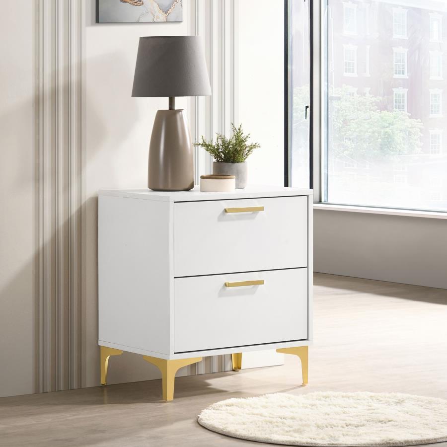 KENDALL 2-DRAWER NIGHTSTAND WHITE