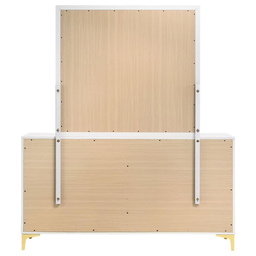 KENDALL 6-DRAWER DRESSER WITH MIRROR WHITE