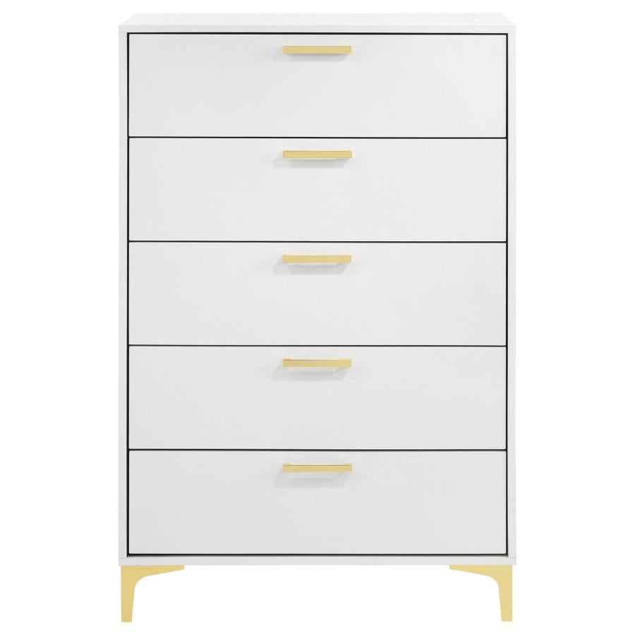 KENDALL 5-DRAWER BEDROOM CHEST WHITE