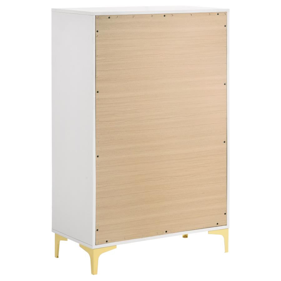 KENDALL 5-DRAWER BEDROOM CHEST WHITE